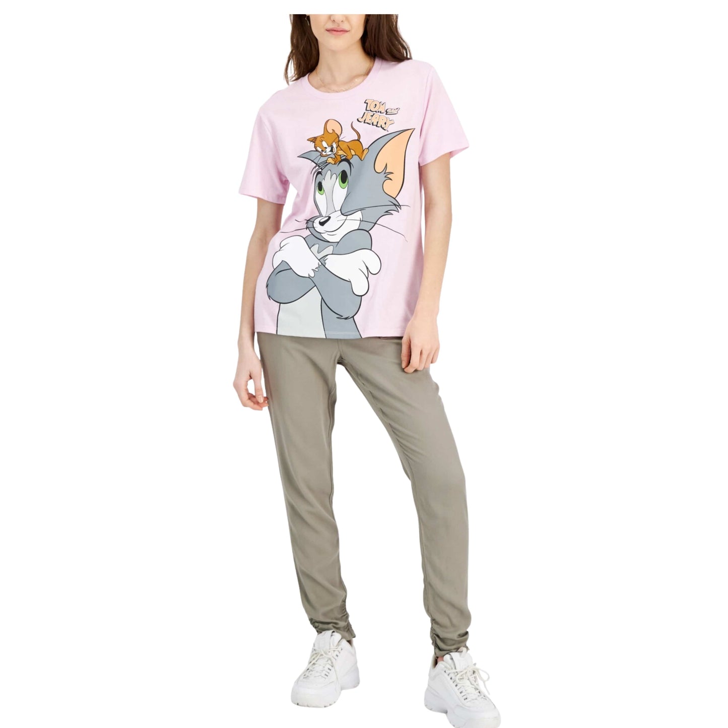 LOVE TRIBE Womens Tops LOVE TRIBE - Tom and Jerry Graphic-Print T-Shirt