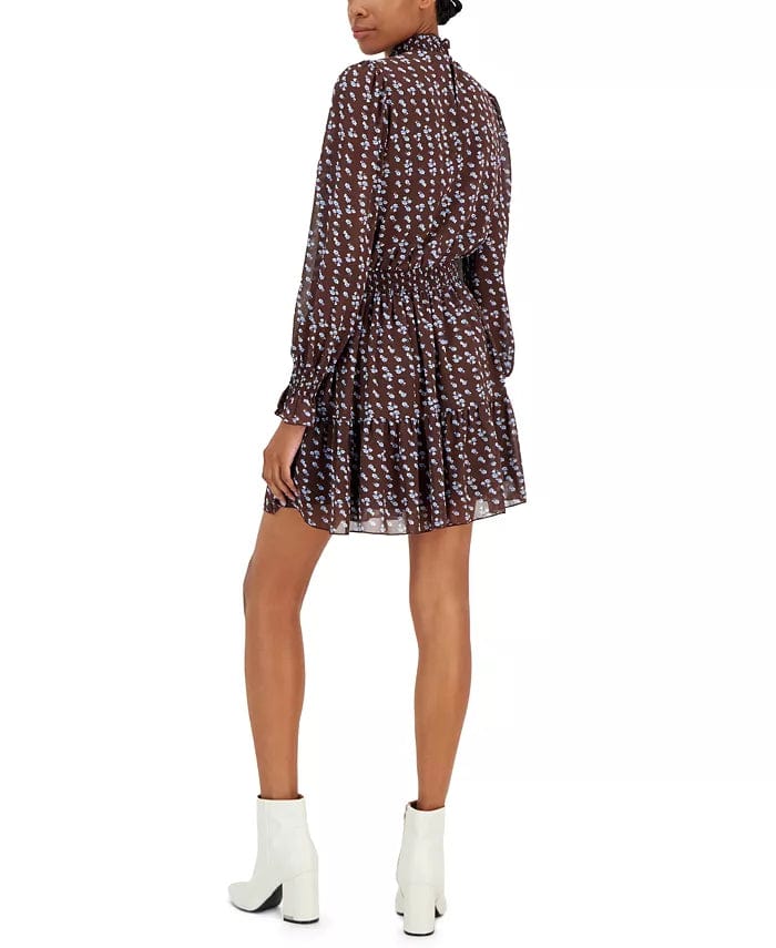 LUCY PARIS Womens Dress LUCY PARIS - Mock Neck Floral-Print Dress