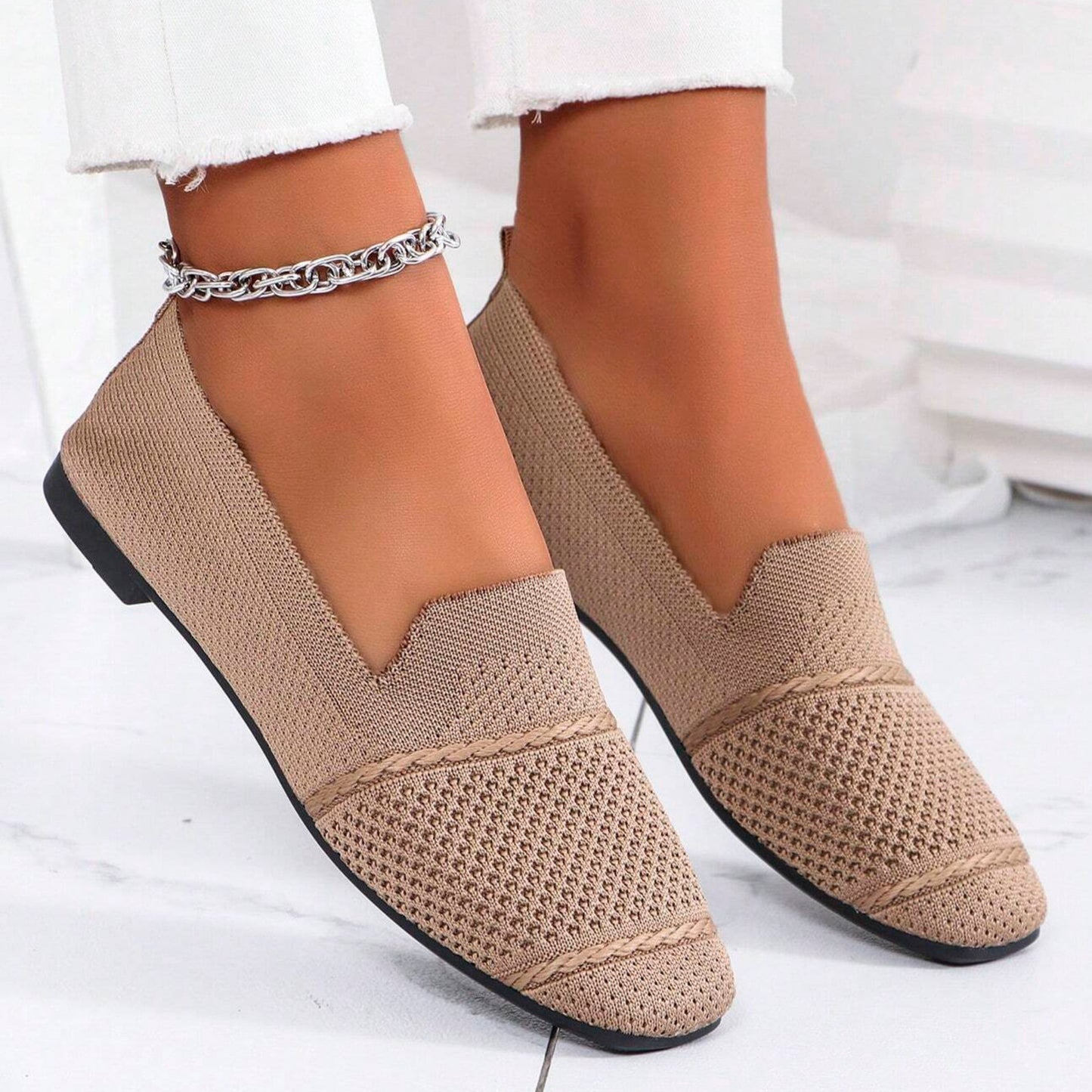 SHEIN - Comfortable Square Toe Loafers