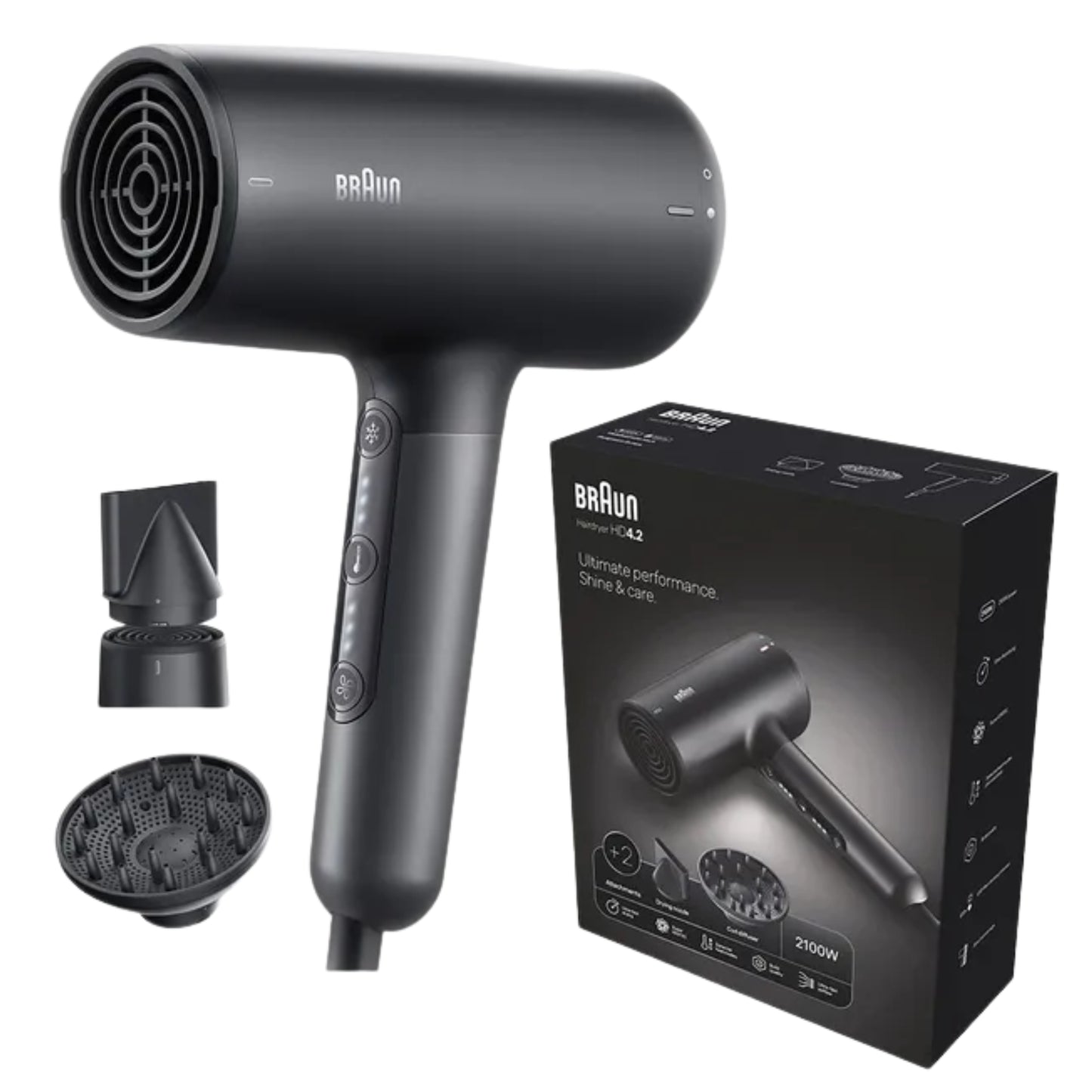 BRAUN - Hair Dryer With 2 Attachments