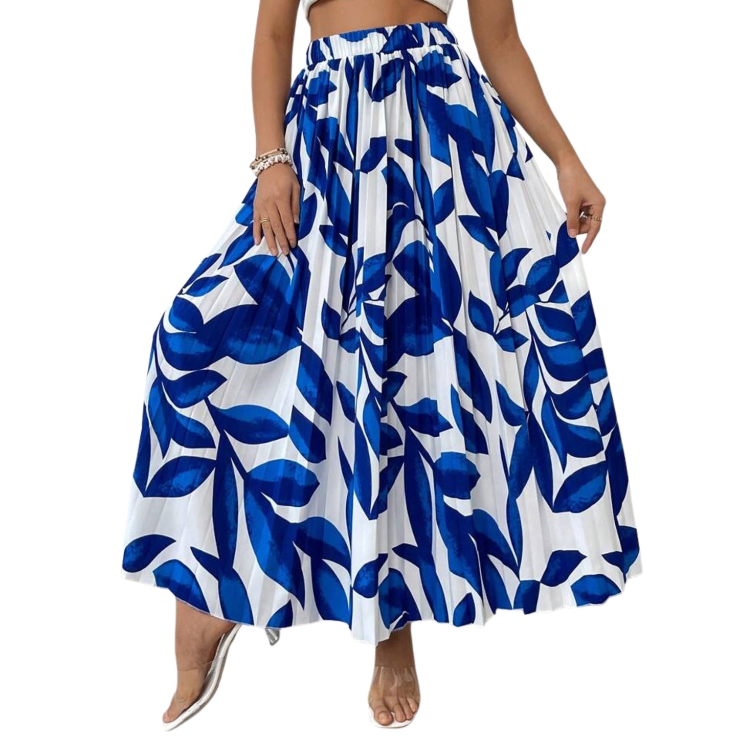 SHEIN - Fashionable Leaf Print Skirt