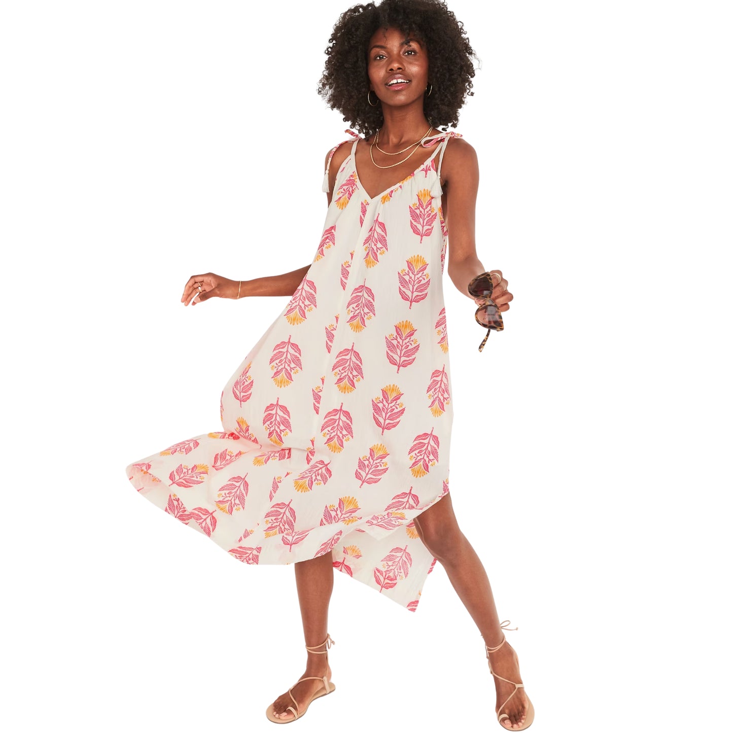 OLD NAVY - Sleeveless Tie-Shoulder All-Day Maxi Swing Dress