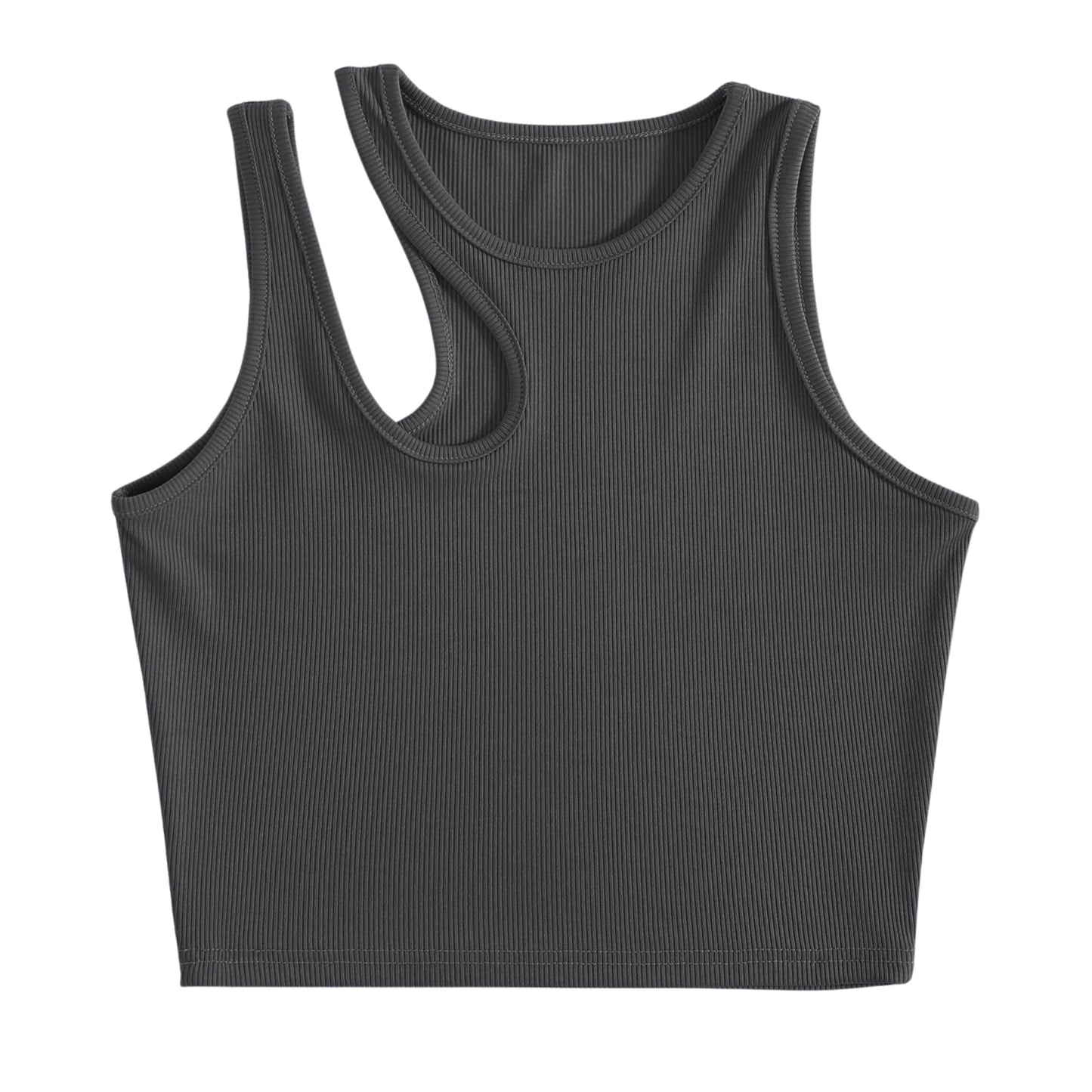 SHEIN - Drop Shoulder Rib Knitted Top