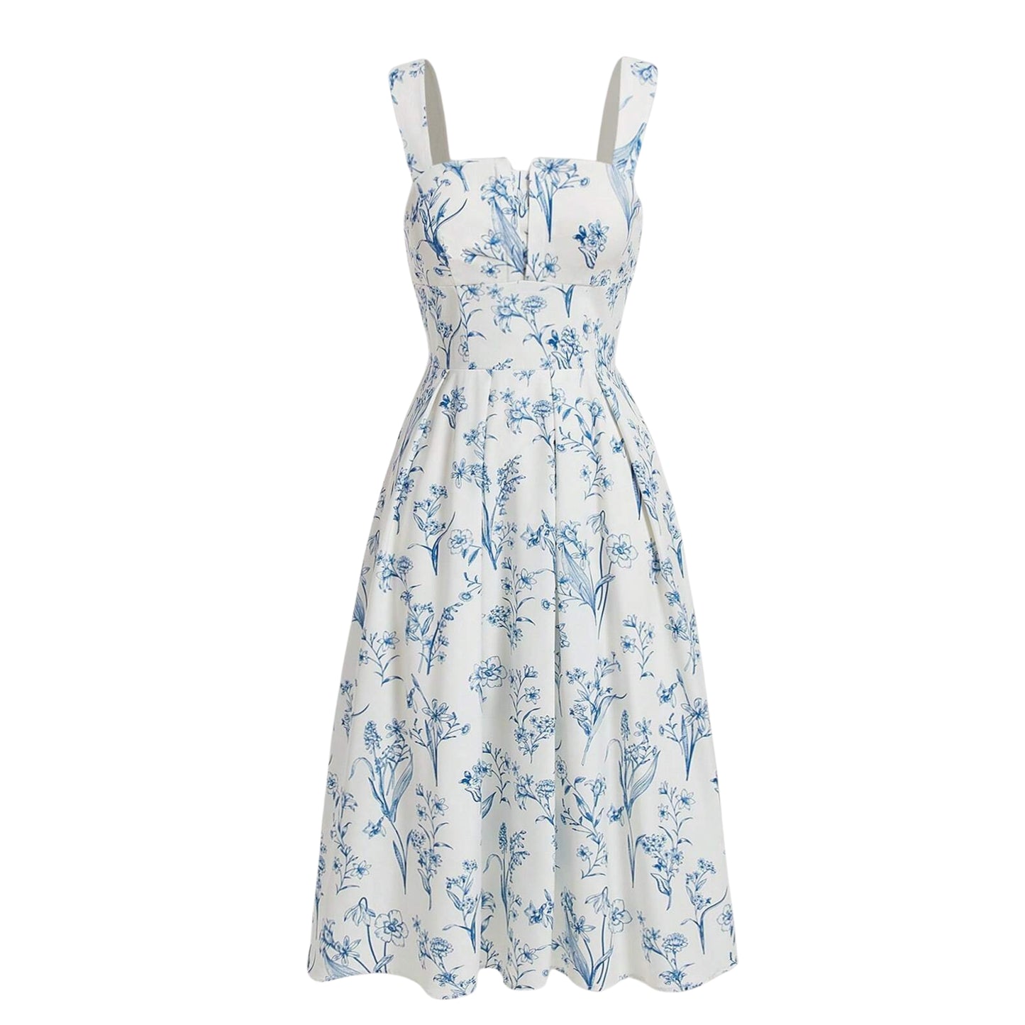 SHEIN - Sleeveless Floral Print Mini Dress
