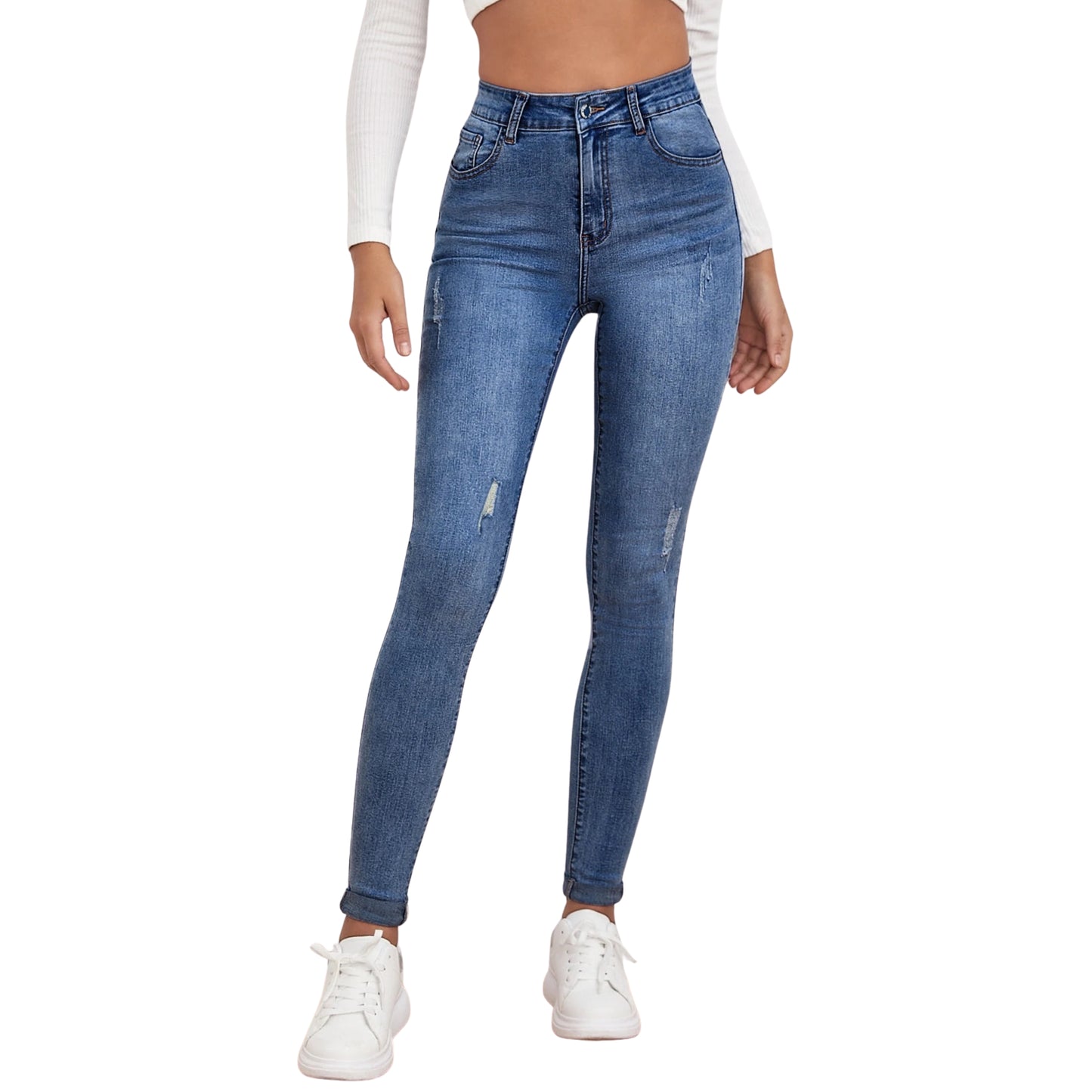 SHEIN - High Waist Skinny Jeans