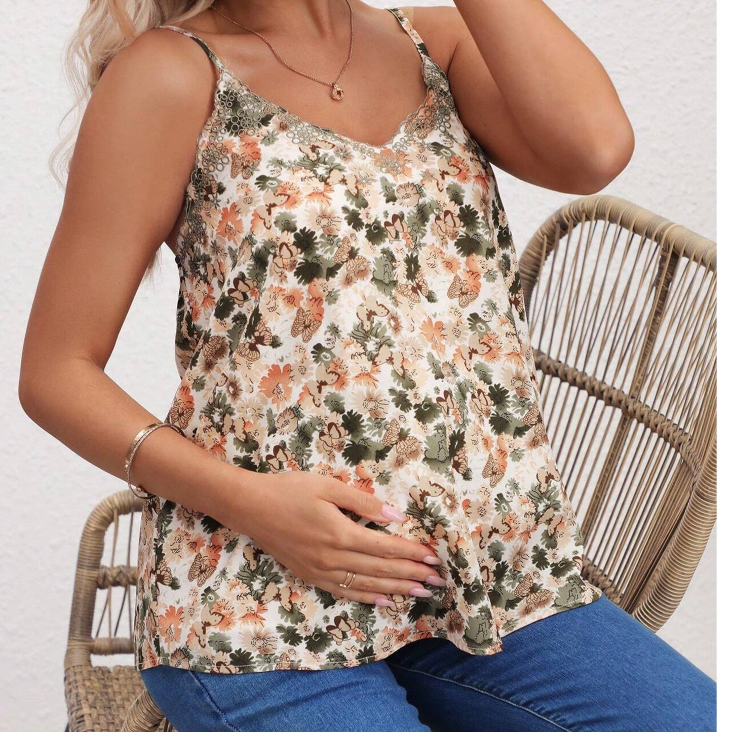 SHEIN - Maternity Floral Print Cami Top