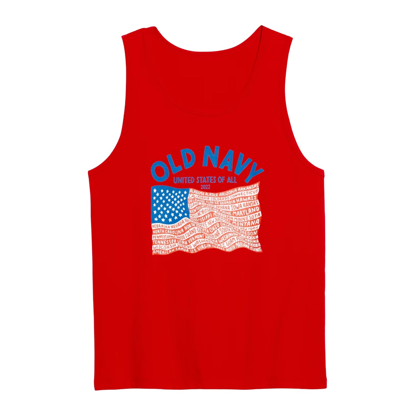 OLD NAVY - "United States of All" Flag Graphic Tank Top