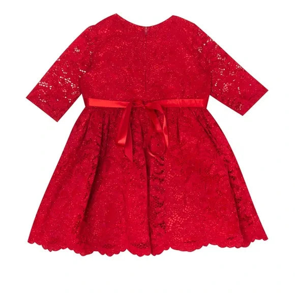 RARE EDITIONS - BABY - Illusion Sleeves Dress With Panty