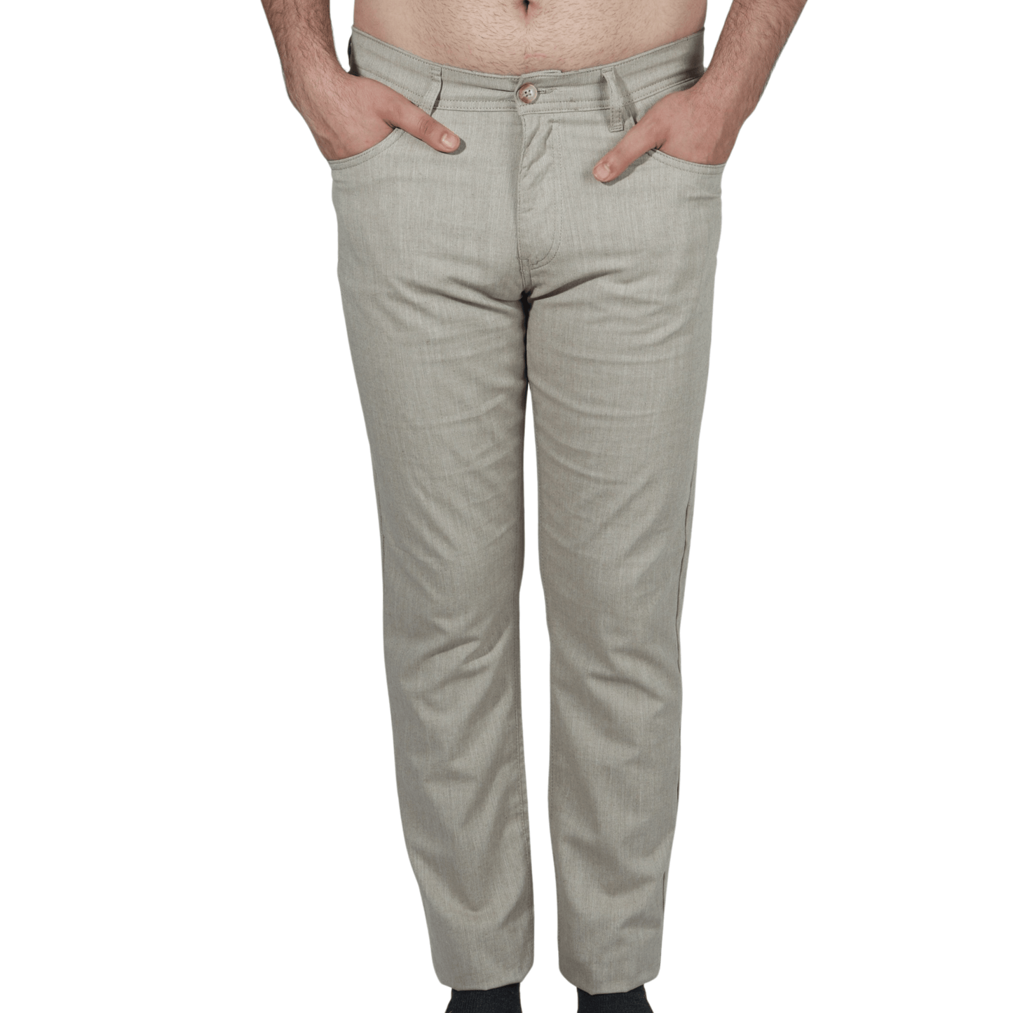 MARCAO Mens Bottoms 34W x 34L / Beige MARCAO - Solid light cotton pants