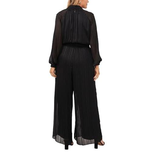 MSK Womens Overall XXXL / Black MSK - Wide Leg V-Neck Jumpsuit