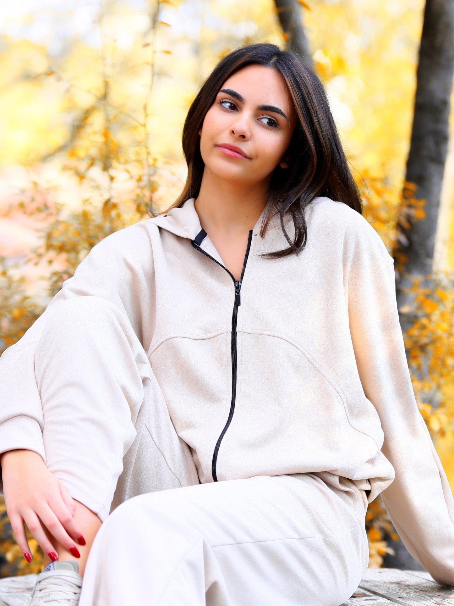NINETY 60 NINETY Womens Jackets Beige / S Ninety 60 Ninety - Sude Jacket
