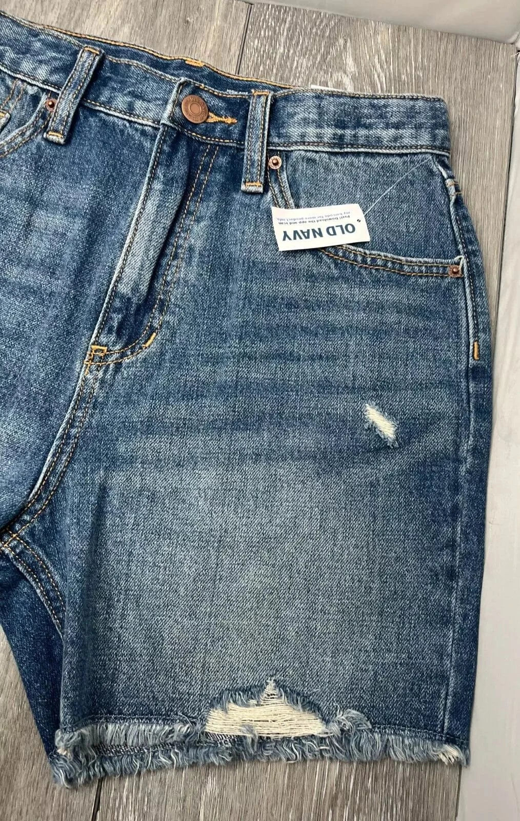 OLD NAVY Girls Bottoms OLD NAVY - Straight Adjustable Waist Jean Shorts