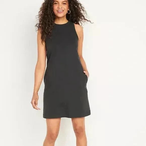 OLD NAVY Womens Dress XS / Dark Grey OLD NAVY - Vintage A-line cotton dress