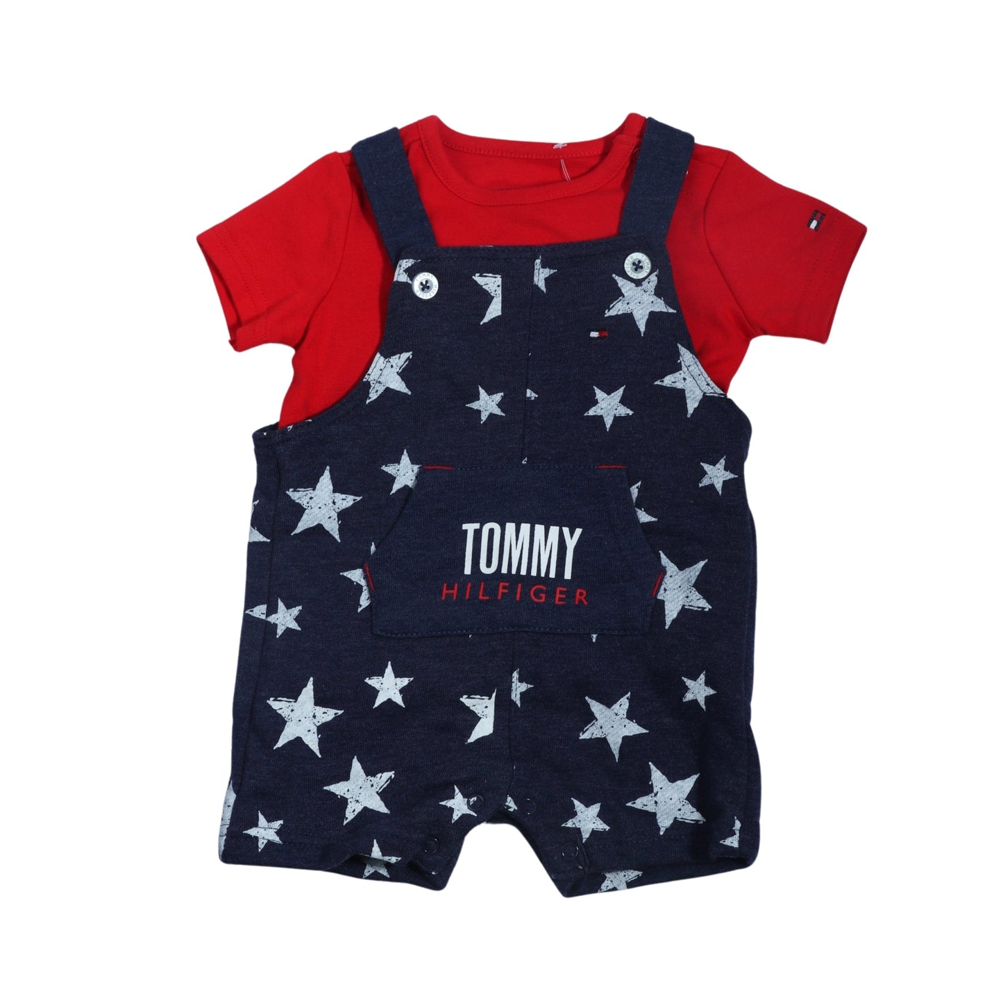 ORIGINAL Baby Boy 3-6 Month / Multi-Color ORIGINAL - Baby - Short Sleeve Top And All Stars Printed Romper Set