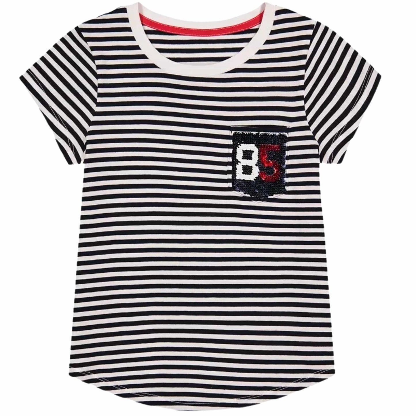 ORIGINAL Girls Tops M / Multi-Color ORIGINAL - Kids - Sequin Patch Pocket T-Shirt