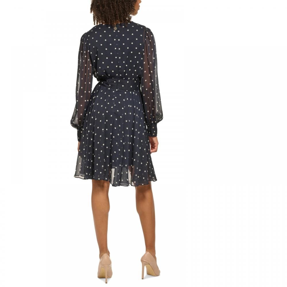 ORIGINAL Womens Dress Petite S / Multi-Color ORIGINAL - Knee Length Dress Long Sleeve