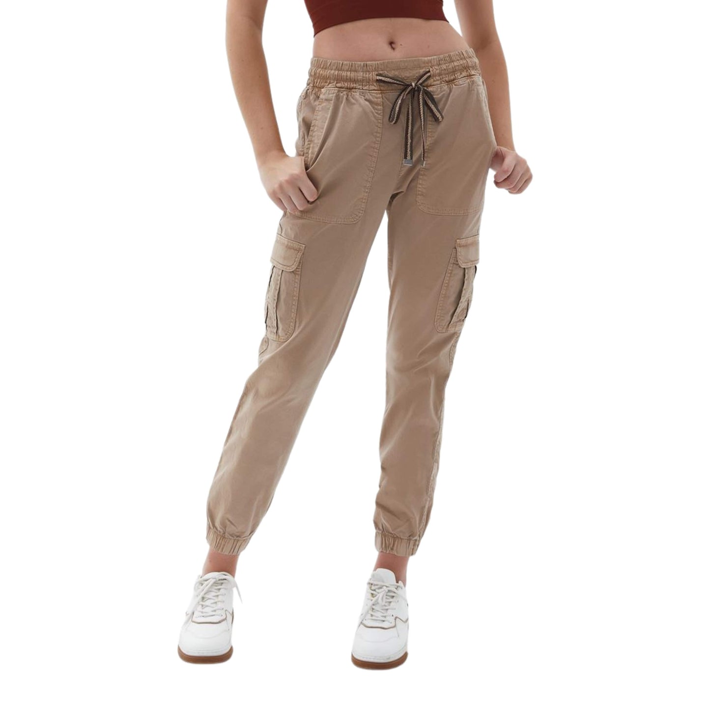 OXXO Womens Bottoms OXXO - Elastic Waist Cargo Pants
