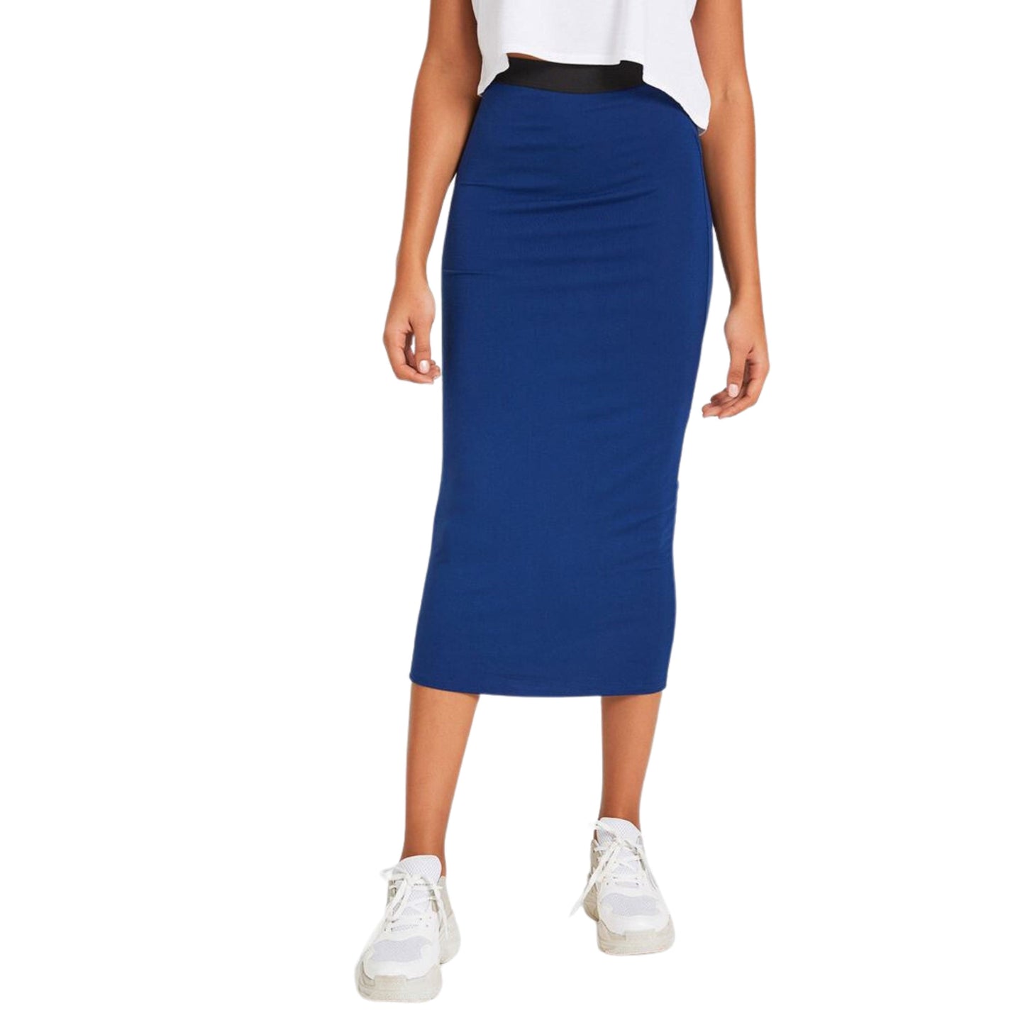 OXXO Womens Bottoms OXXO - Elastic Waist Detailed Below Knee Skirt