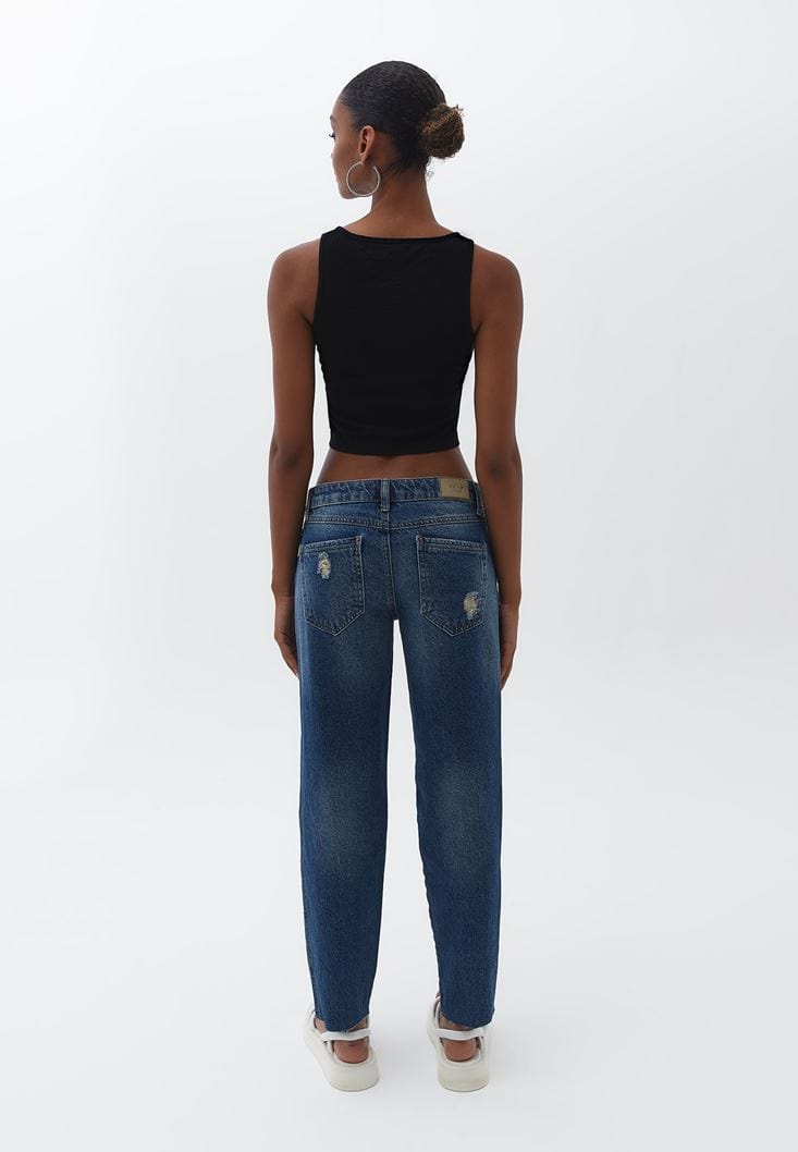 OXXO Womens Bottoms S / Blue / 28 OXXO - Low Rise Slim Fit Pants