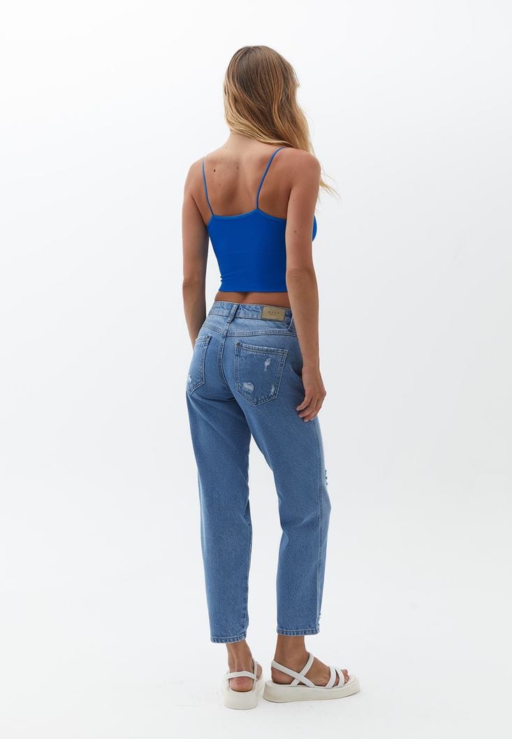 OXXO Womens Bottoms OXXO - Low Waist Slim-Fit Trousers