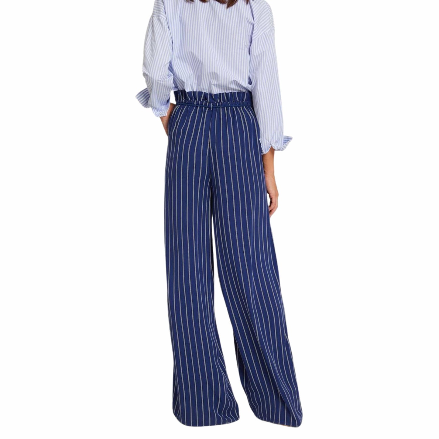 OXXO Womens Bottoms OXXO - Mixed Stripe Patterned Pants with Details