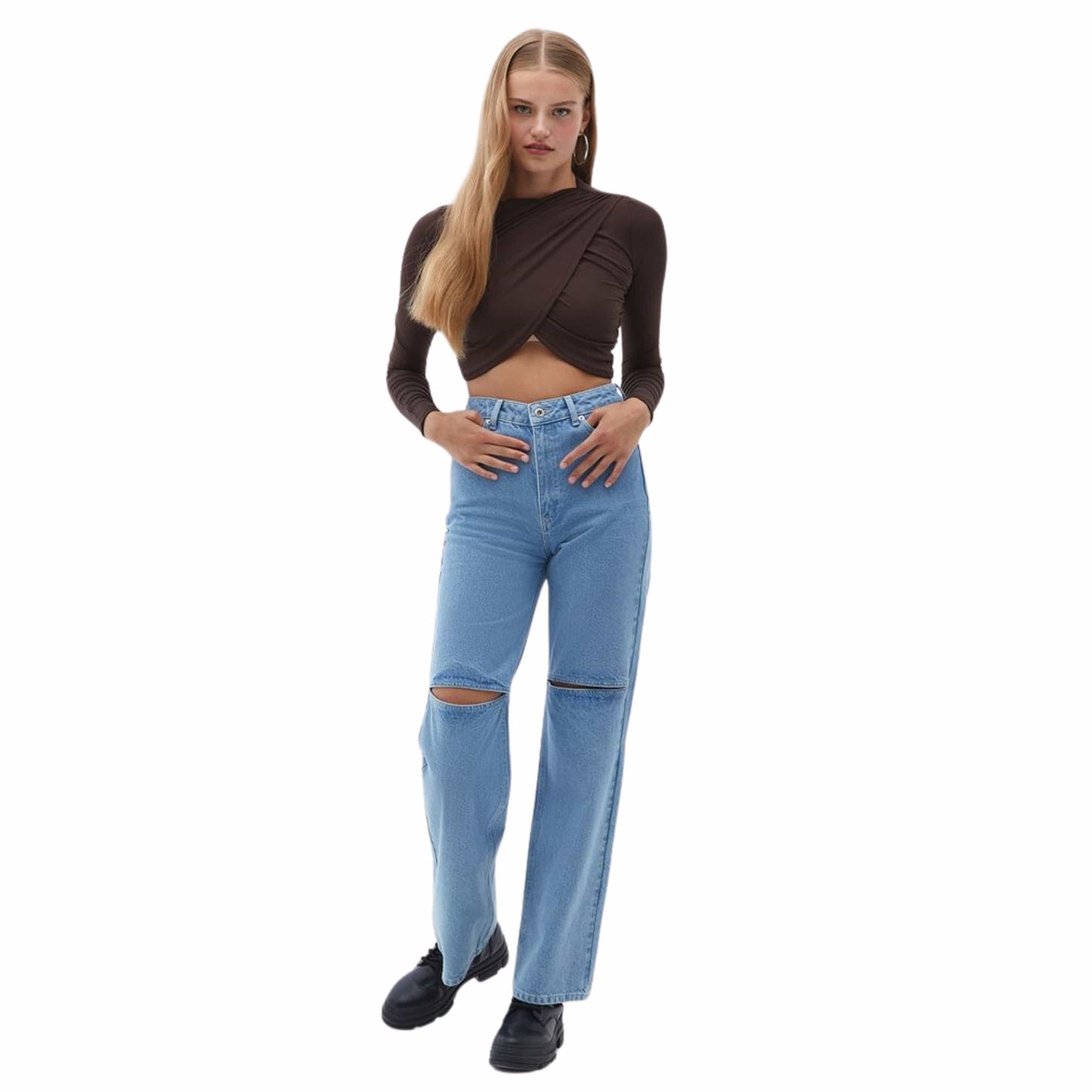 OXXO Womens Bottoms OXXO - Straight Fit Denim Trousers