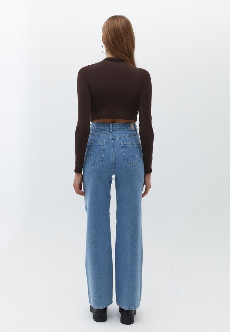 OXXO Womens Bottoms OXXO - Straight Fit Denim Trousers