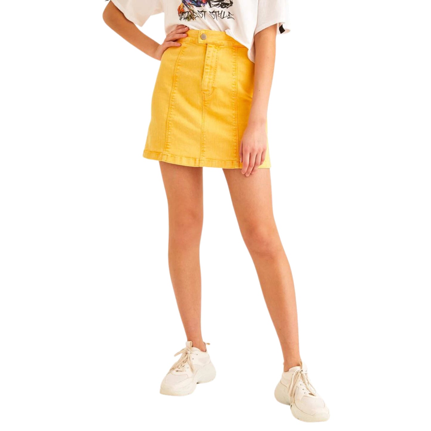 OXXO Womens Bottoms OXXO - Zipper Detail Denim Skirt