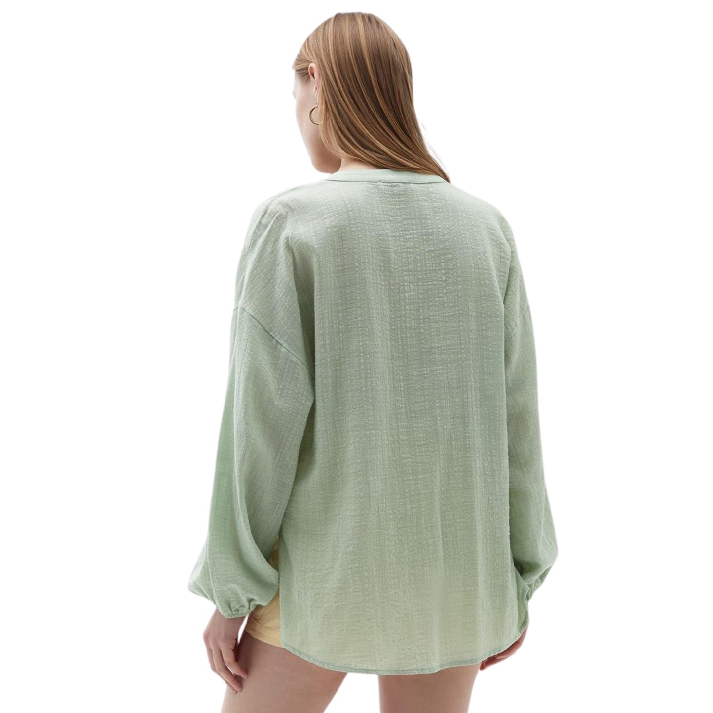 OXXO Womens Tops OXXO - Balloon Sleeve Tied Shirt
