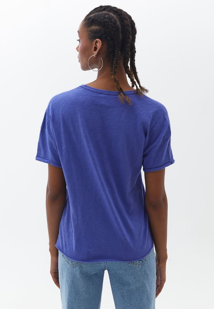 OXXO Womens Tops XL / Purple OXXO - V Neck Oversize T-Shirt