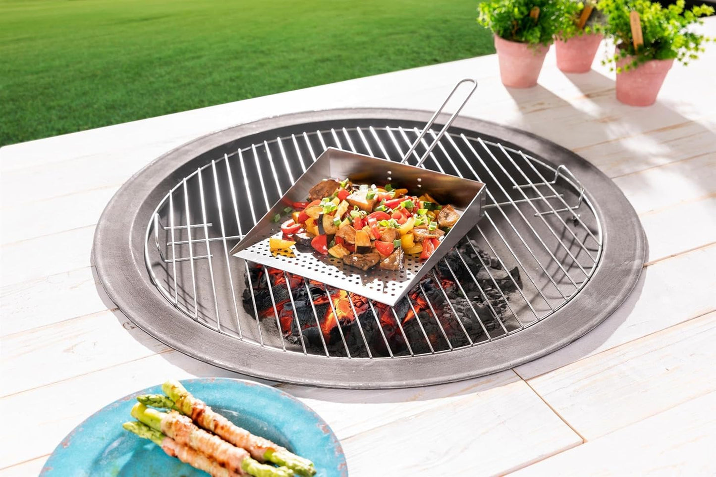 PALA Barbecue & Accessories PALA - Grill Scoop Stainless Steel Grill Pan