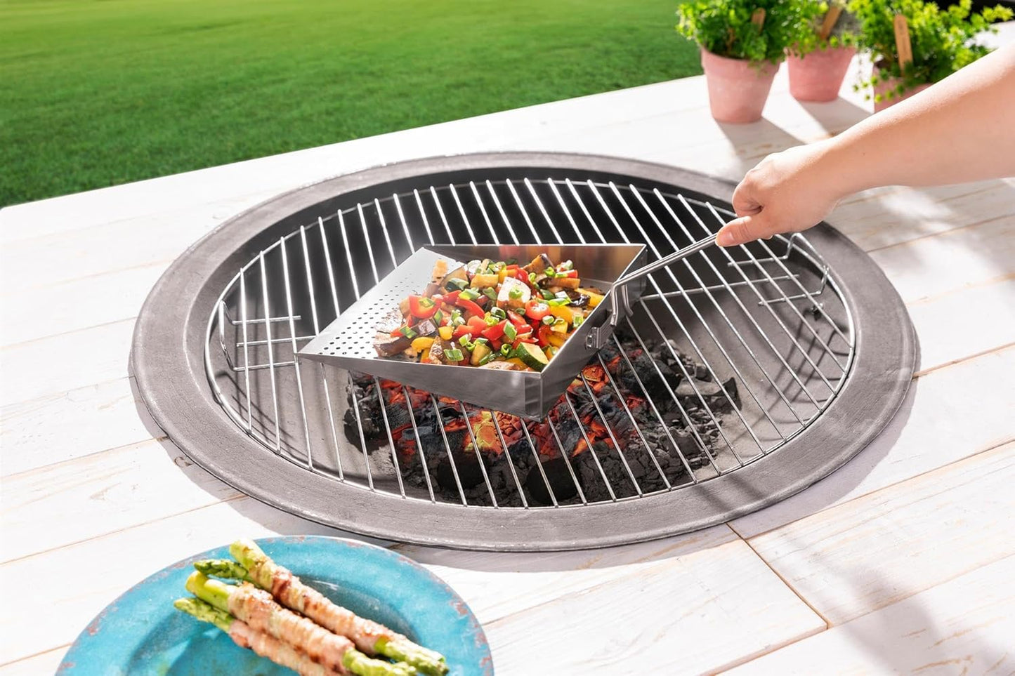 PALA Barbecue & Accessories PALA - Grill Scoop Stainless Steel Grill Pan