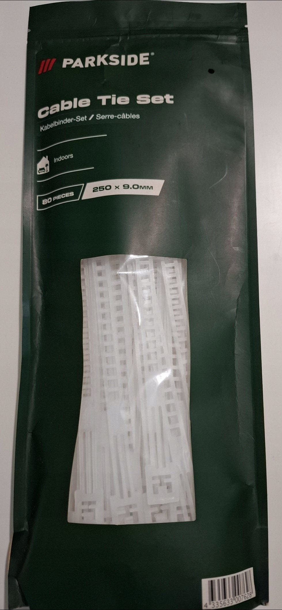 PARKSIDE Power & Hand Tools White PARKSIDE - Cable Tie Set 80 Piece