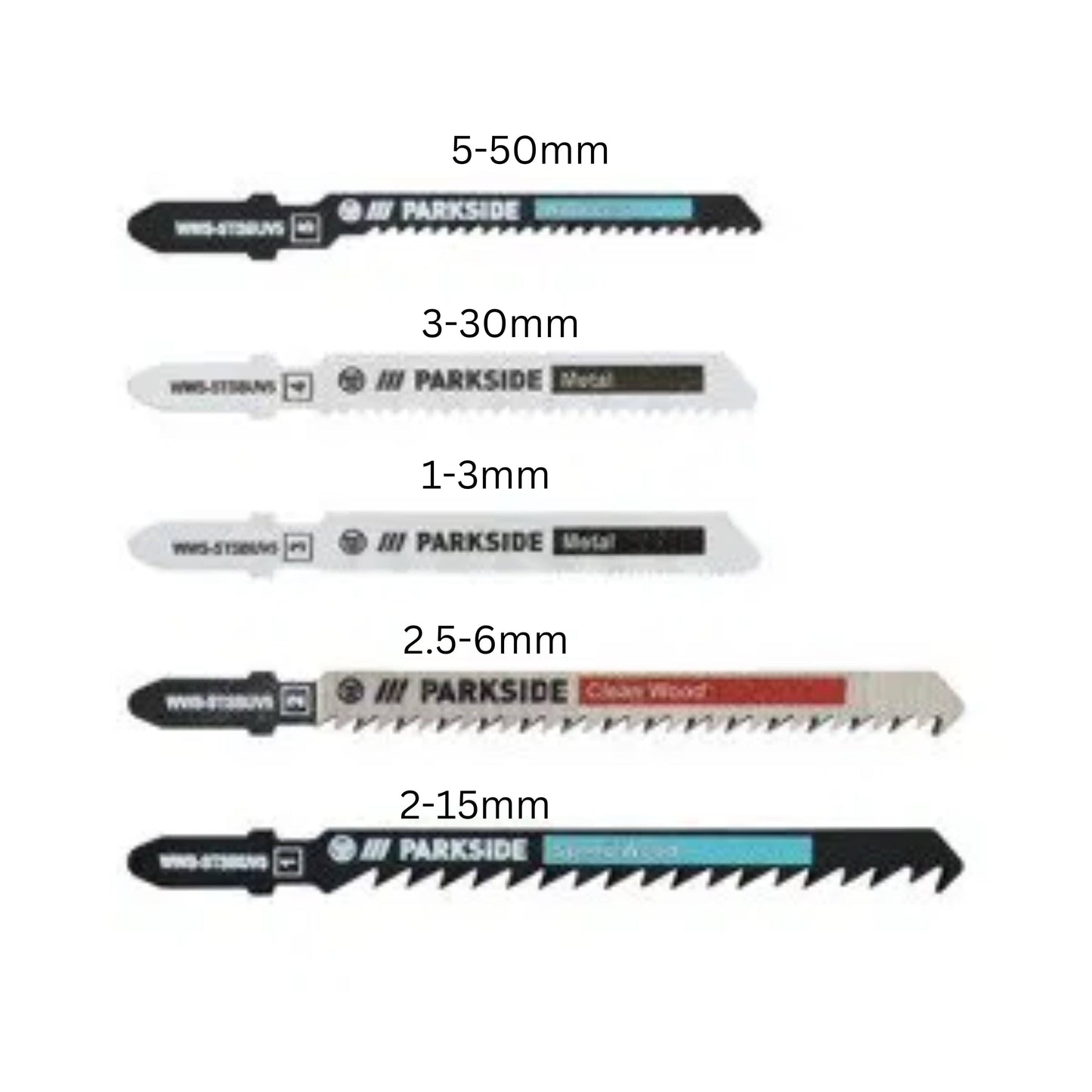 PARKSIDE Power & Hand Tools PARKSIDE - Jigsaw Blade Set 5-Piece