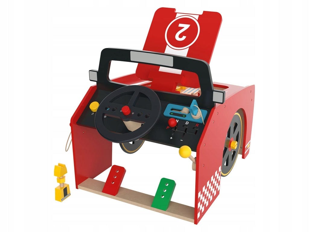 PLAYTIVE Toys Red PLAYTIVE - WOODEN TOY CAR MECHANIC