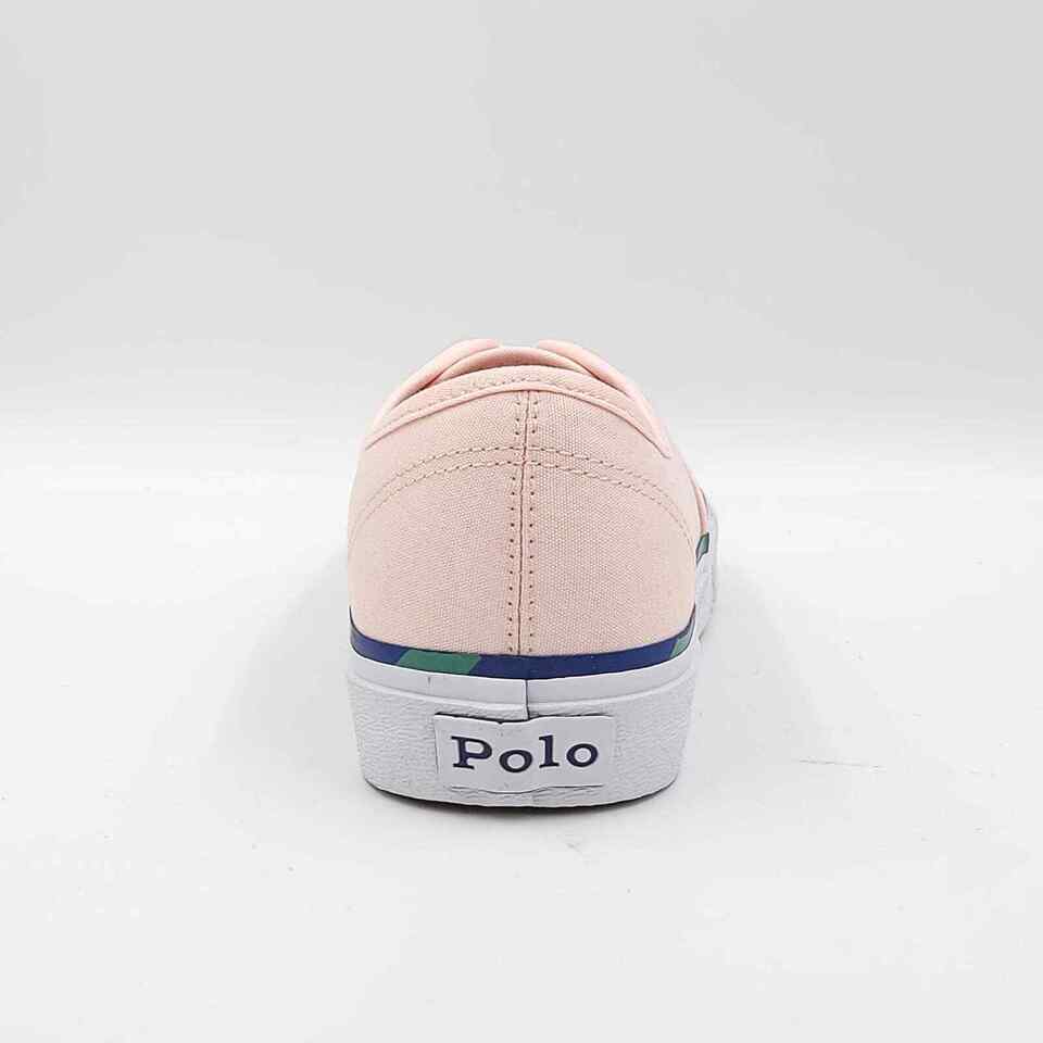 POLO Mens Shoes 43.5 / Pink POLO - Keaton Leather-Trim Canvas Sneakers