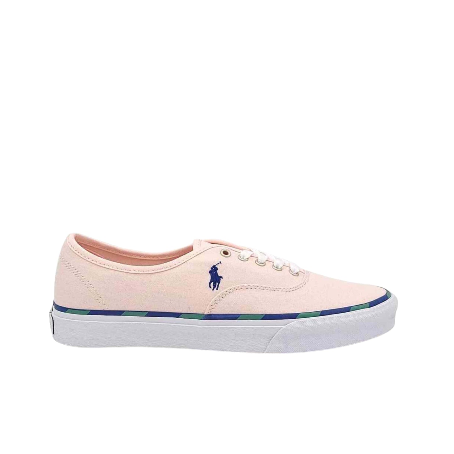 POLO Mens Shoes 43.5 / Pink POLO - Keaton Leather-Trim Canvas Sneakers