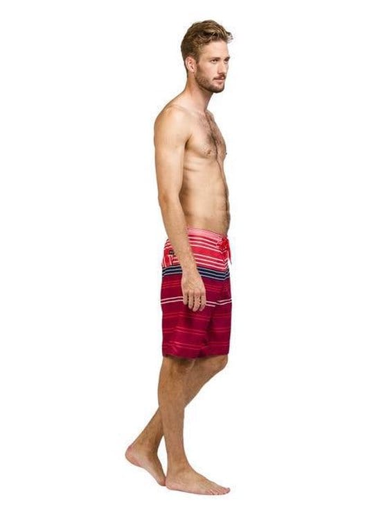 PROTEST Mens Swimwear 33W x 7L / Multi-Color PROTEST - Crime Beach Shorts Red Sangria