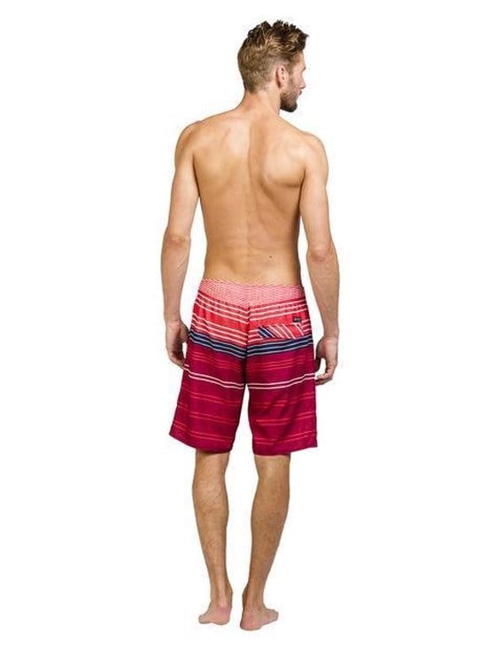 PROTEST Mens Swimwear 33W x 7L / Multi-Color PROTEST - Crime Beach Shorts Red Sangria