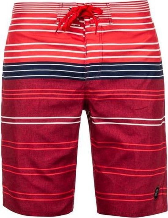 PROTEST Mens Swimwear 33W x 7L / Multi-Color PROTEST - Crime Beach Shorts Red Sangria
