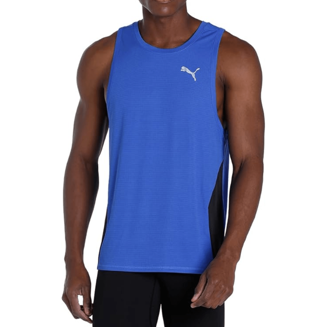 PUMA Mens sports S / Blue PUMA - Run Favorite Sleeveless T-Shirt