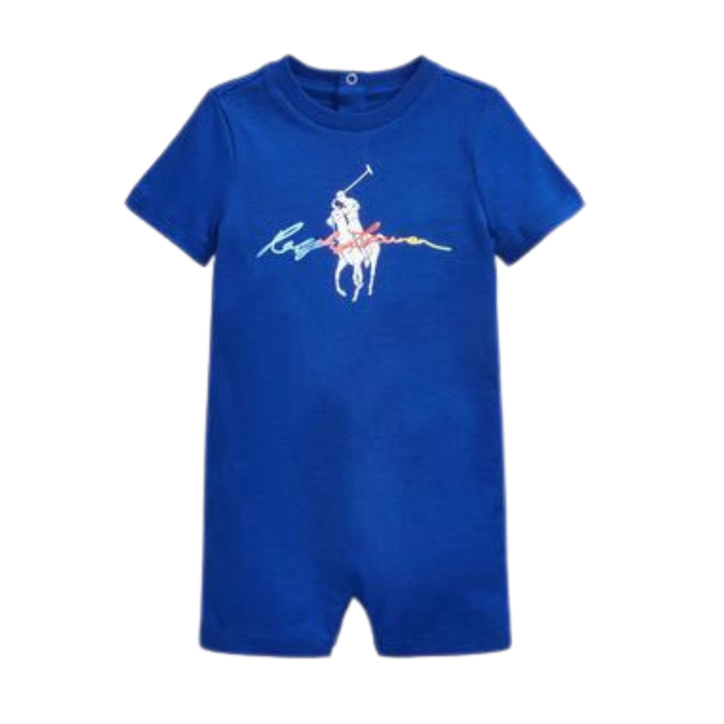 RALPH LAUREN Baby Boy New Born / Blue RALPH LAUREN - BABY - Short Sleeve Overall