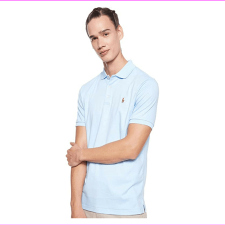 RALPH LAUREN Mens Tops M / Blue RALPH LAUREN - Classic Fit Soft Cotton Polo