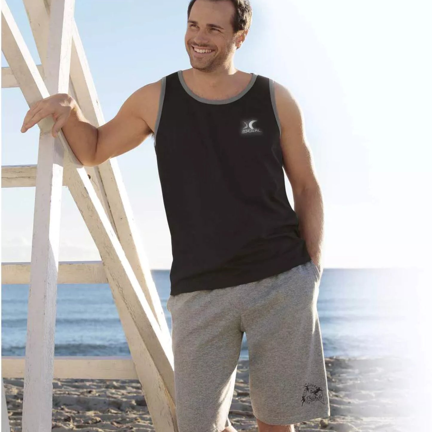 ATLAS FOR MEN - Sleeveless Round Neck T-Shirts