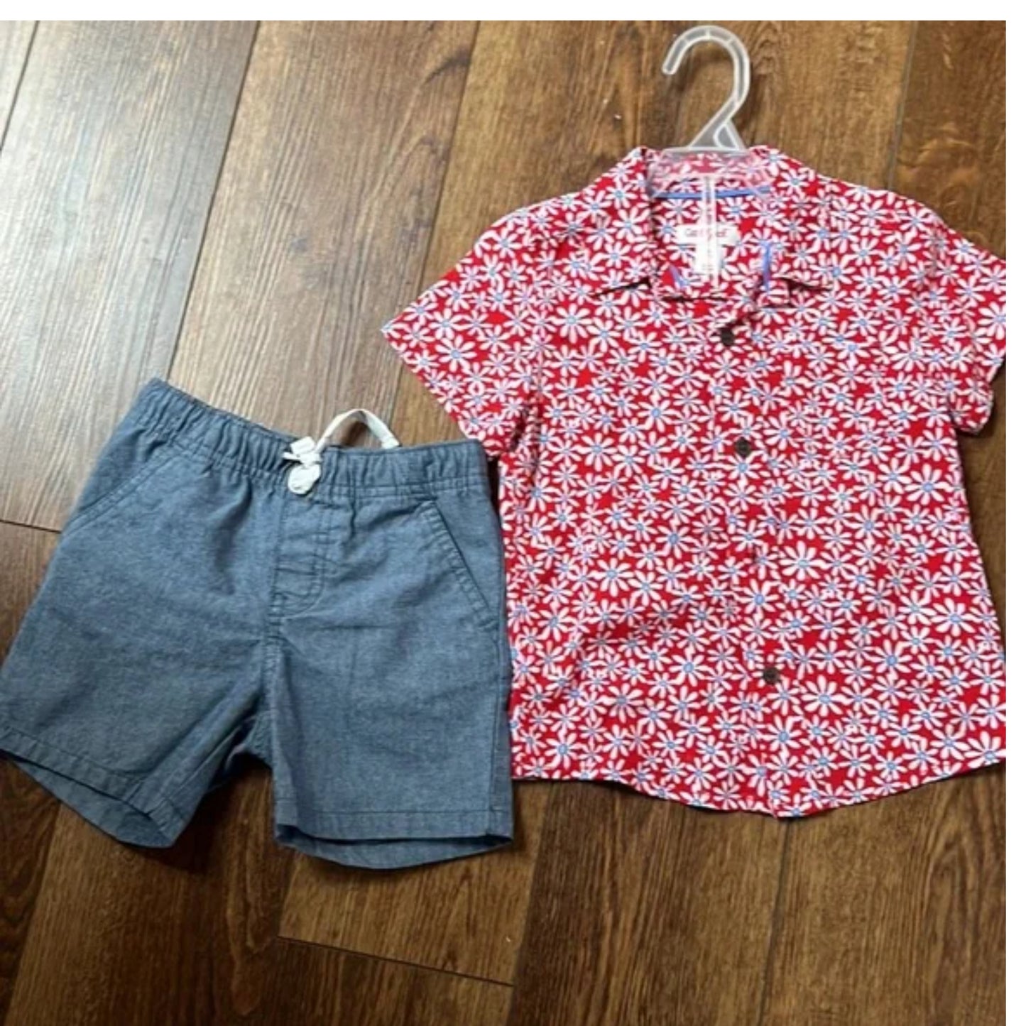 CAT & JACK - Baby -Short Sleeve Button-Down Shirt and Shorts Set