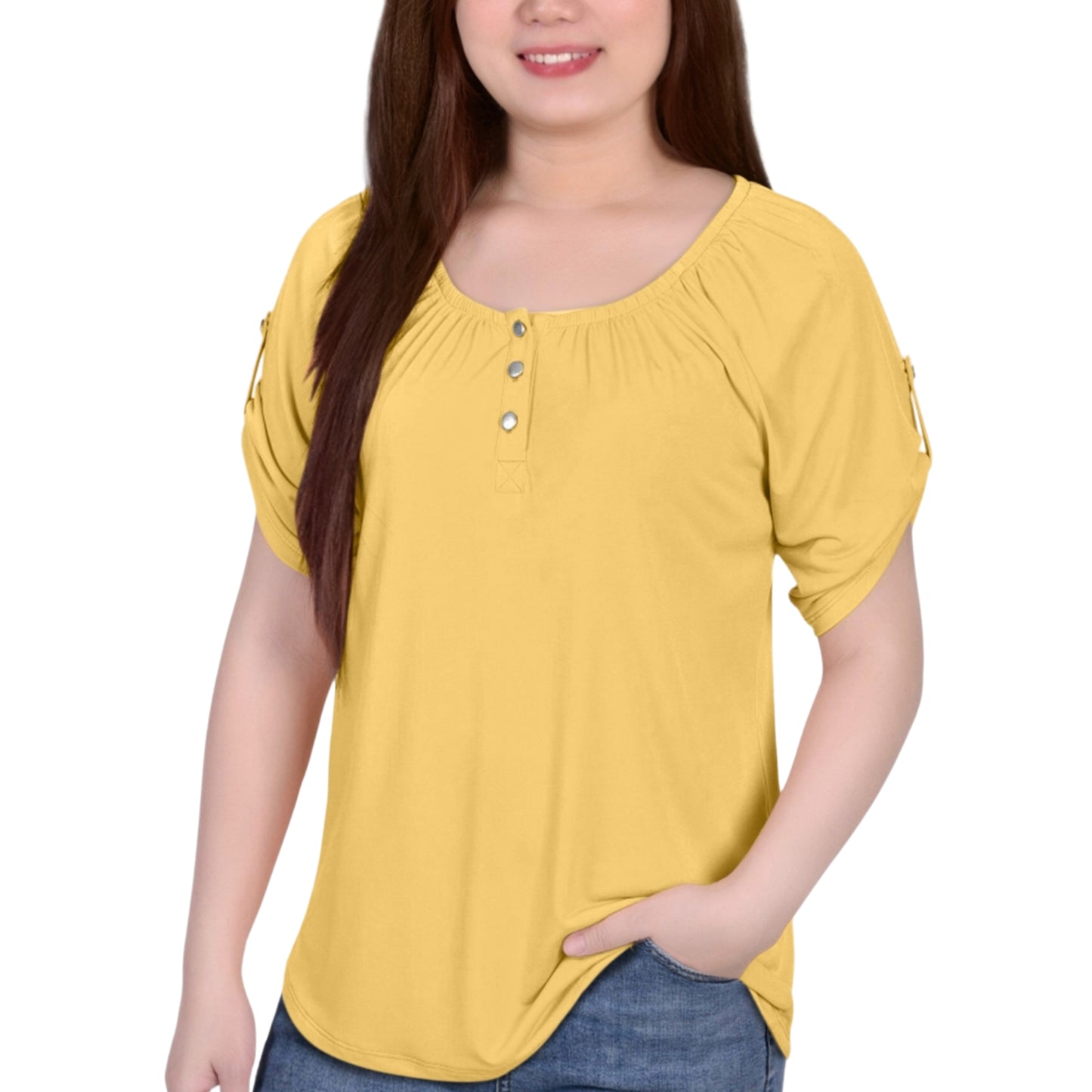 NY COLLECTION - Front Buttons Design Blouse