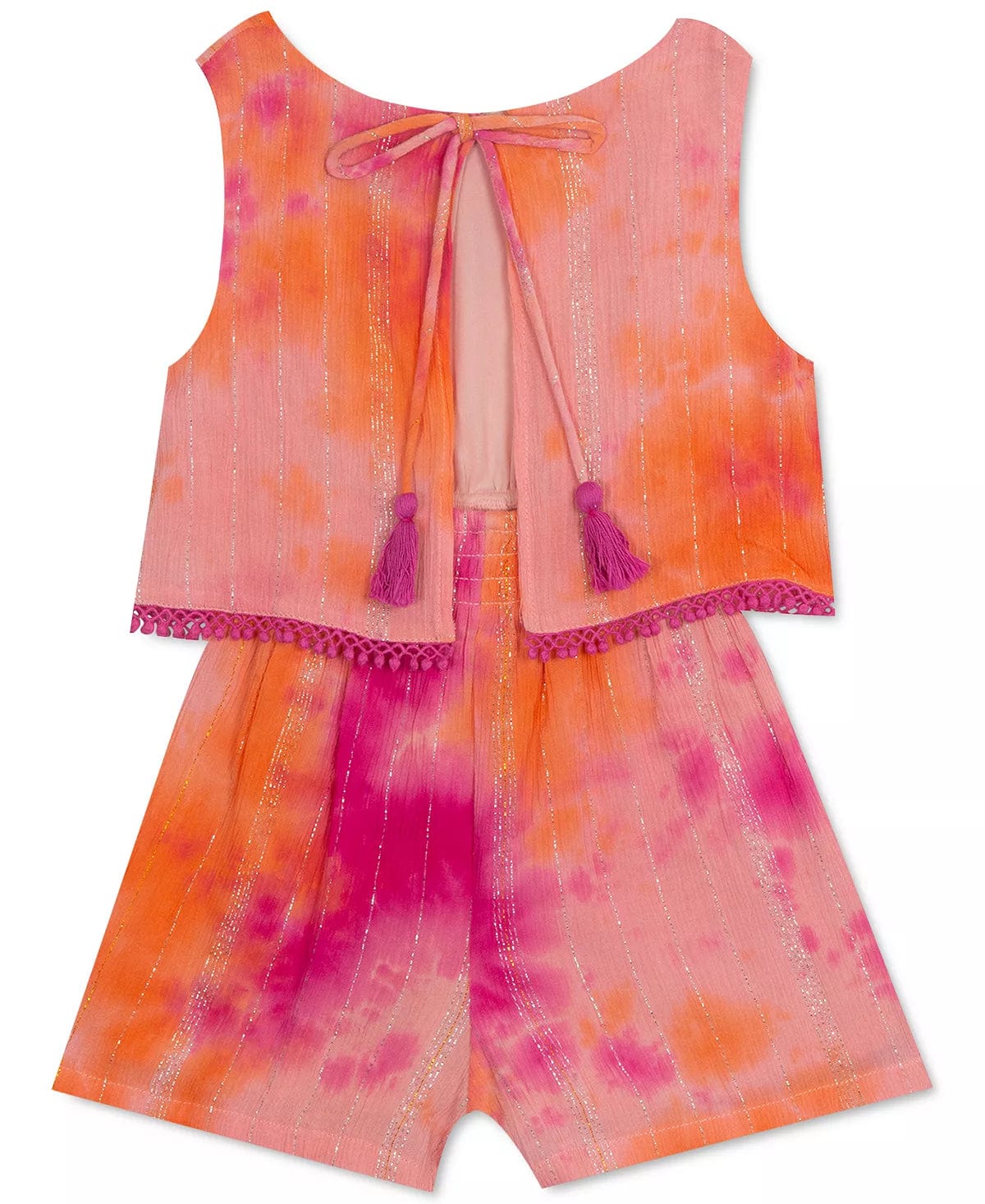RARE EDITIONS Baby Girl 2 Years / Multi-Color RARE EDITIONS - Baby - Lurex Tie Dye Popover Romper