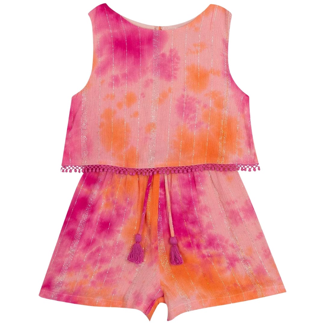 RARE EDITIONS Baby Girl 2 Years / Multi-Color RARE EDITIONS - Baby - Lurex Tie Dye Popover Romper