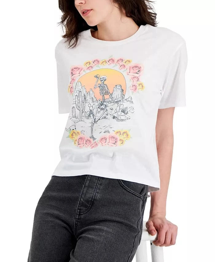 REBELLIOUS ONE Womens Tops REBELLIOUS ONE - Desert Flower Graphic-Print T-Shirt