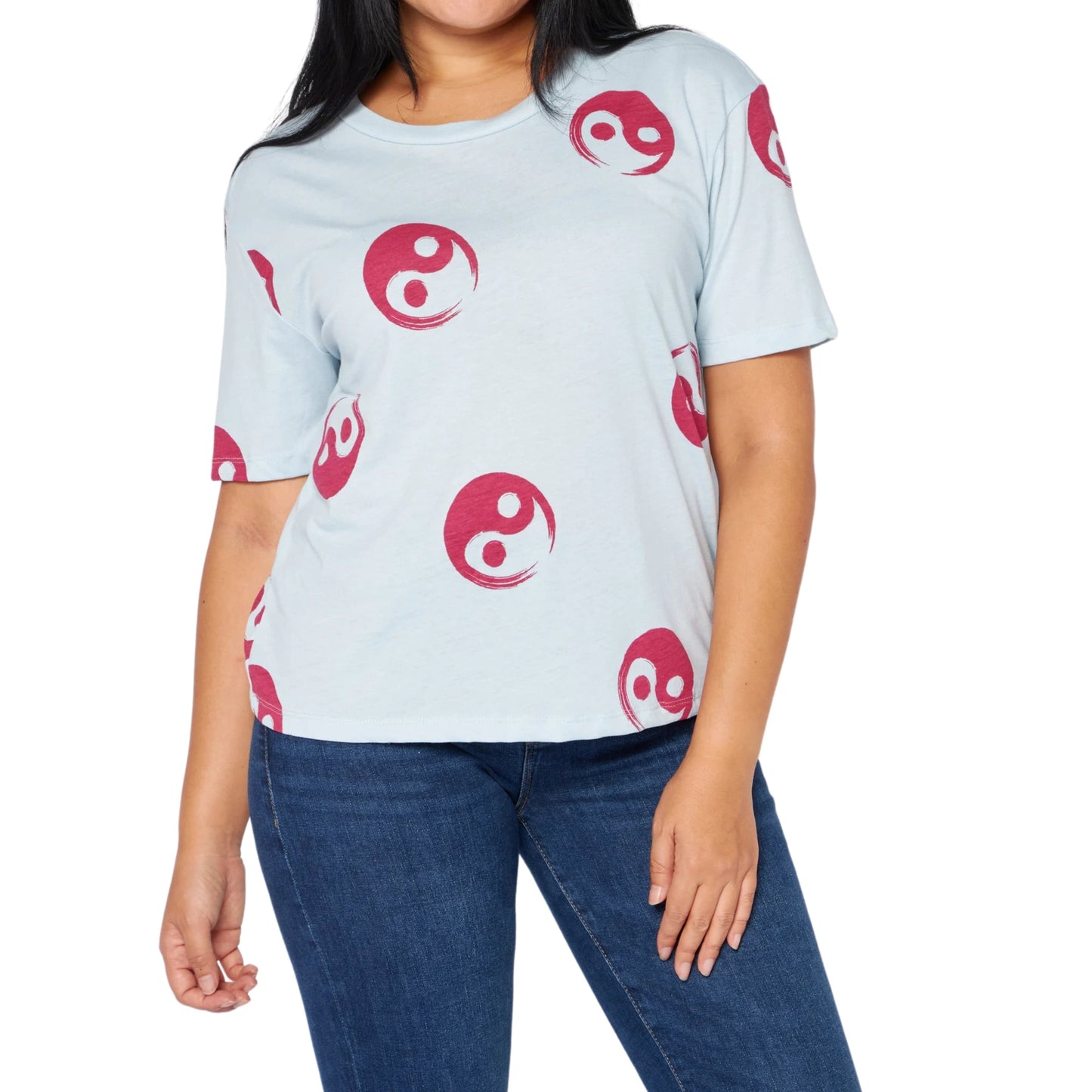 REBELLIOUS ONE Womens Tops REBELLIOUS ONE - Yin-Yang Graphic-Print T-Shirt